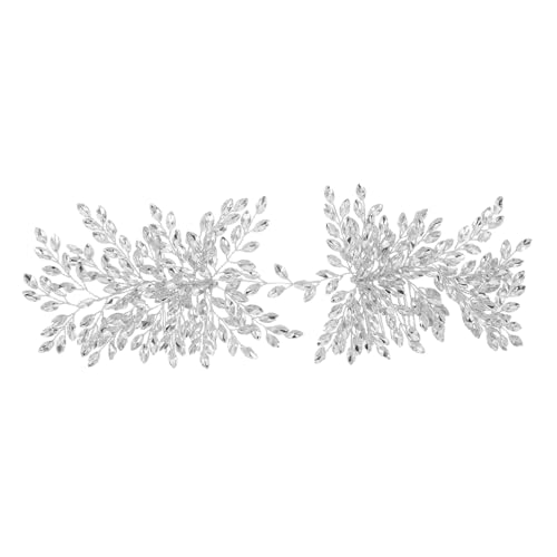 Anneome Braut-haarkamm mit Silbernen Strasssteinen Mehrreihig Vielseitiger Hochzeitsschmuck für Damen Komfortabel Tragbar Elegant für Verschiedene Hochzeitsfrisuren Geeignet von Anneome