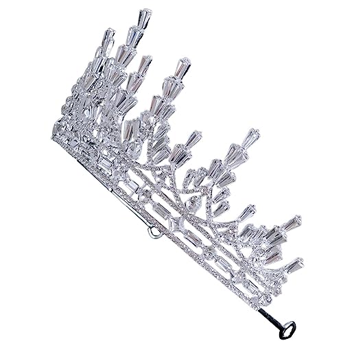 Anneome Brautkrone aus Stabilem Material mit Funkelnden Strasssteinen Leicht und Bequem Langlebiger Haarschmuck für Damen Stilvolles Silber Cocktail Accessoire für Hochzeit und Festliche von Anneome