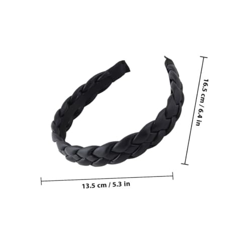 Anneome Breites Pu leder Haarband Damen Geflochten Vintage Stil Geflochtenes Haaraccessoire Leicht und Bequem Für Tägliches Tragen und Party deko von Anneome