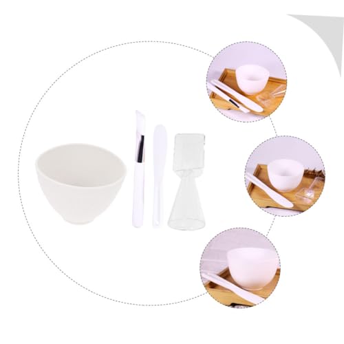 Anneome DIY Maskenrührschüssel Mixing Bowl mit Löffel Pinsel und Stab Leicht Flexibel Tragbar für Gesichtspflege und DIY Beauty Masken zu Hause und Unterwegs von Anneome