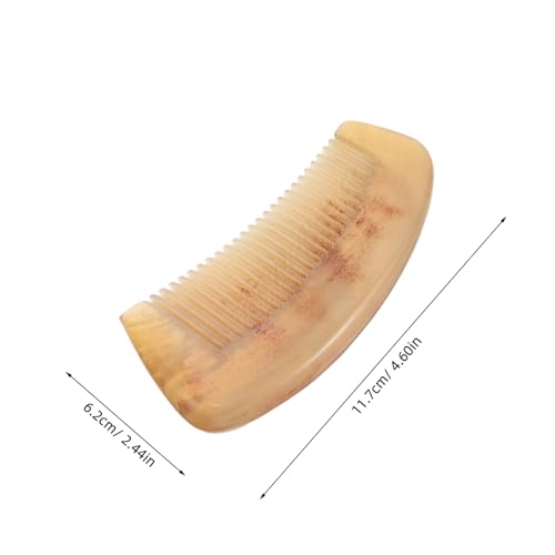 Anneome Dicker Schafshorn Massagekamm Multifunktionaler Gua Sha Kopfhautkamm Anti statischer Entwirrkamm für Frauen und Männer Reisetauglich Sanfte Haarpflege Robust und Leicht von Anneome