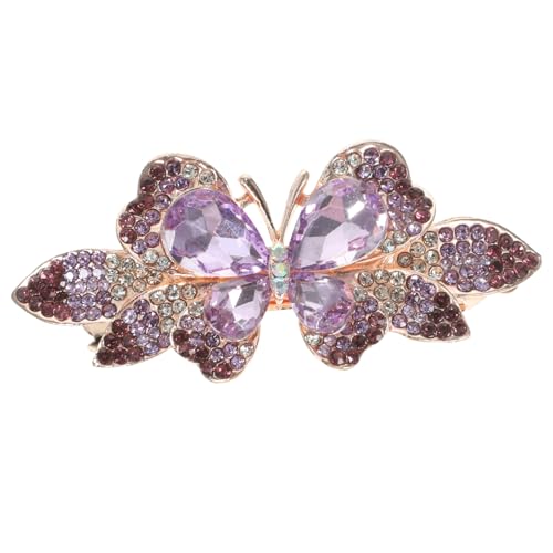 Anneome Elegante Schmetterling Haarspange mit Kristallbesatz Metall Haarklammer für Damen Sicherer Halt für Dickes und Dünnes Haar Modisches Accessoire für Hochzeit und Alltag von Anneome