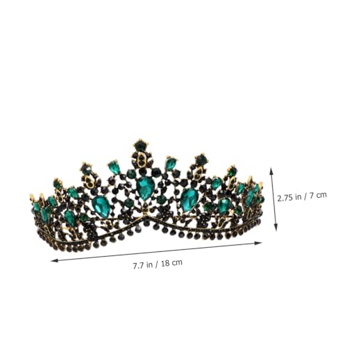 Anneome Elegante Tiara Krone mit Grünen Strasssteinen Langlebiger Brautschmuck Leichtes Stirnband Geburtstagskrone und Haarschmuck für Frauen und Mädchen Komfortabel und Tragbar von Anneome