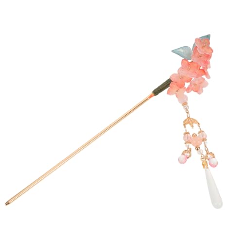 Anneome Eleganter Rosa Chinesischer Haarstab mit Fließendem Tassel Leichter Vintage-haarnadel für Hanfu und Cheongsam Klassische Haarschmuck für Frauen Bequem und Langlebig für Hochzeit von Anneome