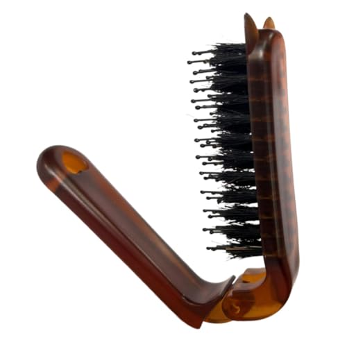 Anneome Faltbare Massage Haarbürste Transparent Kleine Reisebürste Kompakt Haarstyling Kamm Für Haartypen Damen Herren Tasche von Anneome