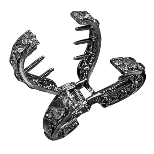 Anneome Förmige mit Strass Besetzte Haarklammer aus Langlebiger Legierung Rutschfester Haarclip für Dünnes Haar Stabiler Ponytail halter für Damen Elegantes Haaraccessoire für Alltag und von Anneome