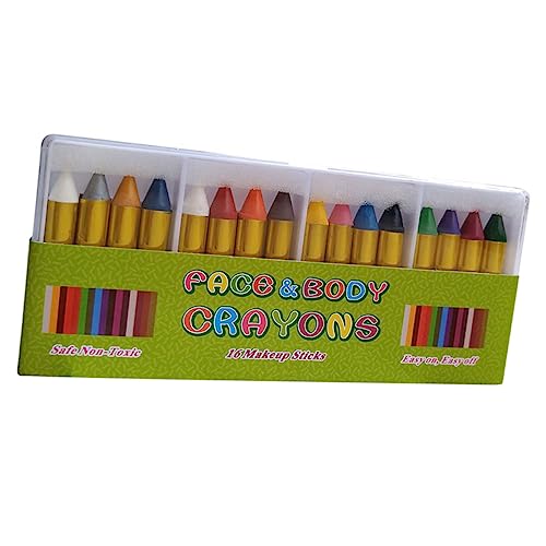 Anneome Gesichtsbemalungsset 16 Buntstifte Für Kleinkinder Jungen Und Mädchen Erwachsene Halloween-partys von Anneome