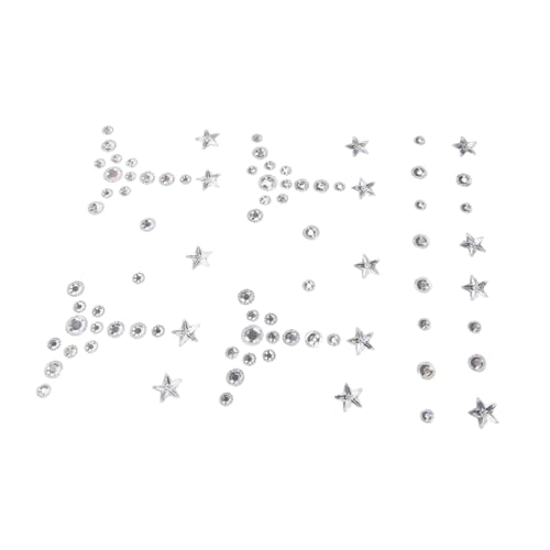 Anneome Gesichtsschmuck Aufkleber Selbstklebende Face Jewels Strasssteine für Make Up Festival Body Art Nagel Handy Dekoration Glamouröse Perlen und Glitzersteine Verschiedenen Formen von Anneome