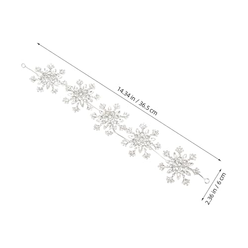 Anneome Glänzendes Wasserstrahl Snowflake Haarband für Mädchen Funkelnder Haarschmuck mit Eleganter Schneeflockenverzierung Strahlendes Accessoire für Hochzeit Geburtstag und Festliche von Anneome