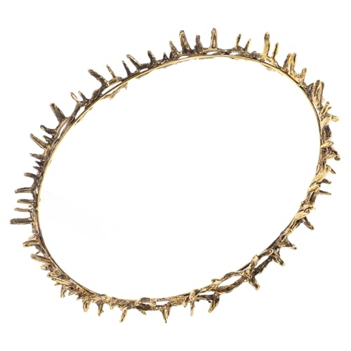 Anneome Goldene Dornenkrone aus Metall Unisex Party Haarreif Langlebiger Kopfschmuck für Männer und Frauen Vielseitig für Fasching Karneval Hochzeit Prom und Cosplay Geeignet von Anneome