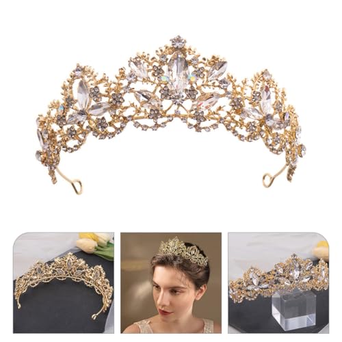 Anneome Goldene Tiara Haarschmuck mit Strahlenden Weißen Strasssteinen Leichter Brautschmuck für Frauen und Mädchen Elegantes Diadem für Hochzeit Ball Party und Besondere Anlässe Anneome Goldene Tiara Haarschmuck mit Strahlenden Weißen Strasssteinen Leichter Brautschmuck für Frauen und Mädchen Elegantes Diadem für Hochzeit Ball Party und Besondere Anlässe von Anneome