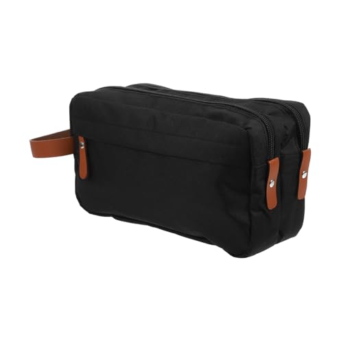 Anneome Große Faltbare Kosmetiktasche mit Reißverschluss Wasserabweisend Handliche Kulturtasche für Damen und Reisen Multifunktionale Make up Reise Organizer Tasche in Schwarz von Anneome