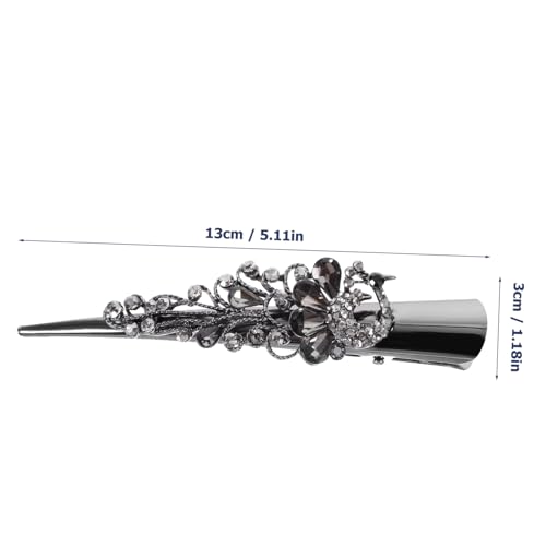 Anneome Große Haarklammer mit Entenschnabel Design Rutschfeste Haarklammer für Damen und Teenager Glänzende Vintage Haarspange mit Strass für Dickes und Dünnes Haar Modisches Haarstyling von Anneome