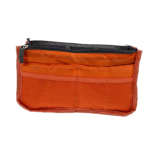 Anneome Großer Faltbarer Handtaschen-inneneinsatz mit Doppeltem Fach Multifunktionale Reiseaufbewahrungstasche mit Hoher Kapazität Orangefarbener Organizer für Outdoor und Alltag von Anneome