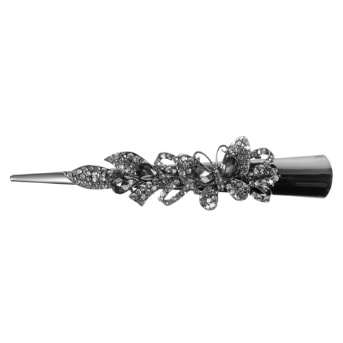 Anneome Großer Vintage Kristall Haarklammer Alligator Clip für Dickes Haar Damen Bling Haarschmuck Hochzeit Party Eleganter Haarschmuck mit Metall und Funkelnden Steinen von Anneome