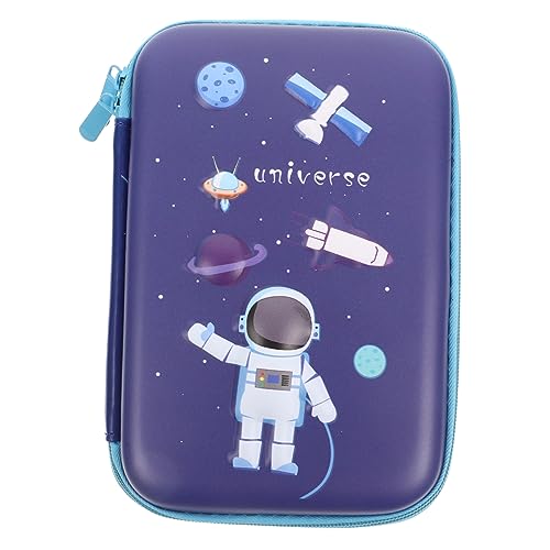 Anneome Bleistifttasche Mit Reißverschluss Multifunktions Organizer Für Schüler Großes Fassungsvermögen Tragbare Aufbewahrungstasche in Blau Schreibwarenetui Für Schule Und Büro von Anneome