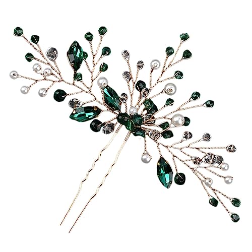 Anneome Grüne U Förmige Braut Haarnadel mit Kristallstrass Eleganter Hochzeit Haarschmuck für Damen Dekorative Hochzeits Haarspange Handgefertigtes Accessoire Anneome Grüne U Förmige Braut Haarnadel mit Kristallstrass Eleganter Hochzeit Haarschmuck für Damen Dekorative Hochzeits Haarspange Handgefertigtes Accessoire von Anneome