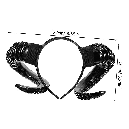 Anneome Halloween Haarreif Schafhorn Haarreif Halloween Cosplay Haarschmuck Komfortabel Leicht Tragbar Einheitsgröße Für Party Kostüm von Anneome