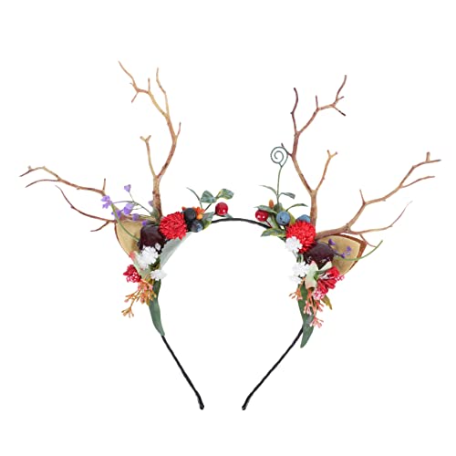 Anneome Halloween Haarreif mit Simuliertem Geweih und Beeren Leichtes Haarschmuck Accessoire Langlebig und Komfortabel für Mädchen und Cosplay Partys Anneome Halloween Haarreif mit Simuliertem Geweih und Beeren Leichtes Haarschmuck Accessoire Langlebig und Komfortabel für Mädchen und Cosplay Partys von Anneome