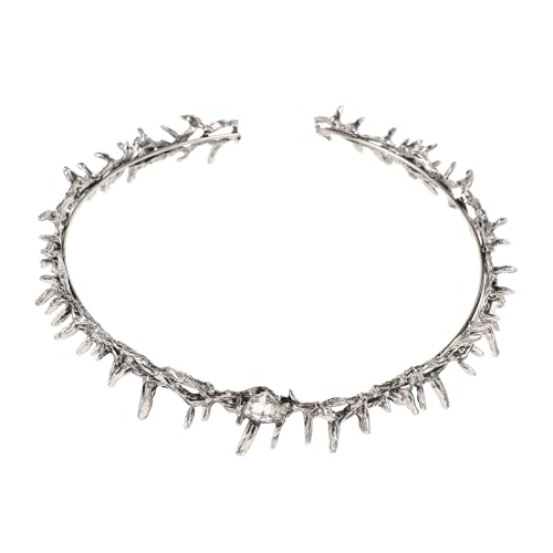 Anneome Handgefertigte Dornenkrone Haarschmuck Silber Gothic Halloween Party Kopfschmuck Leicht Komfortabel Für Karneval Cosplay Und Festliche Anlässe von Anneome
