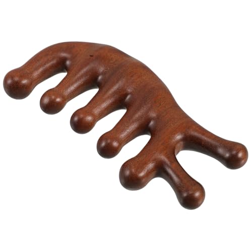 Anneome Holzkamm Kopfmassagegerät Sandelholz Breitzinkiger Kopfhaut massagekamm für Frauen und Männer zur Haarwuchsaktivierung und Stresslinderung durch Akupressur von Anneome