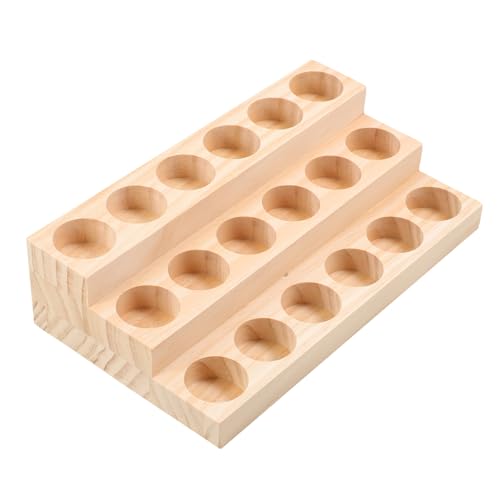 Anneome Holzregal für Ätherische Öle Aromatherapie Organizer aus Robustem Holz Aufbewahrungsbox für Ätherische Ölflaschen Nagellack und Stilvolles Display für Zuhause von Anneome