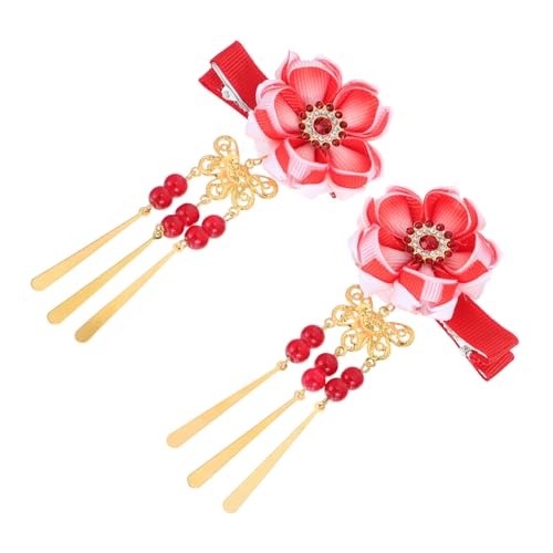 Anneome Japanische Haarklammer mit Kirschblüten Fächerdesign Rote Haarschleife mit Glocken Eleganter Haarschmuck für Damen Passend zu Kimono und Japanischem Stil Vielseitig und Auffällig Anneome Japanische Haarklammer mit Kirschblüten Fächerdesign Rote Haarschleife mit Glocken Eleganter Haarschmuck für Damen Passend zu Kimono und Japanischem Stil Vielseitig und Auffällig von Anneome