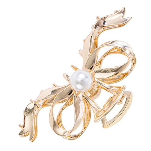 Anneome Jumbo Haarklammer für Dickes Haar Großer Stabiler Haarkralle Clip Leichter Haarschmuck für Frauen Vielseitiger Styling Helfer für Sport und Make up Goldfarbener Haarspangen Clamp von Anneome