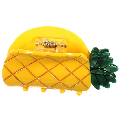 Anneome Kleine Haarklammer aus Acetat mit Ananas Motiv Süßer Frucht Krallenspange für Damen und Mädchen Praktische Rutschfeste Frisurhilfe für Dickes und Dünnes Haar Einfach zu Reinigen von Anneome