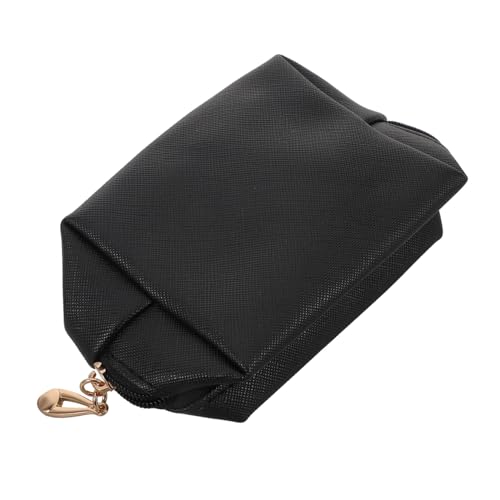 Anneome Kleine wasserdichte Kosmetiktasche mit Reißverschluss Schwarzer Make-up Organizer für Reise Vielseitige Schminkpinsel Lippenstiftaufbewahrung Tragbare Kulturtasche für Frauen und von Anneome