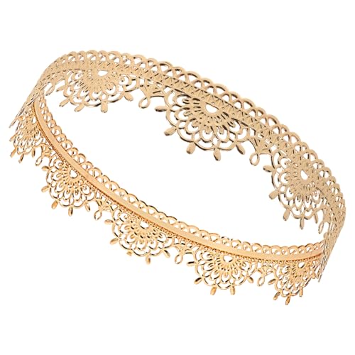 Anneome Königskrone Herren Goldene Krone Cosplay Prop König Kostüm Zubehör für Geburtstag Hochzeit Halloween Karneval Festliche Mittelalterliche Krone von Anneome