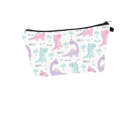 Anneome Kompakte Damen Kosmetiktasche Dinosaurier Motiv Multifunktionale wasserdichte Kulturtasche für Reisen Robuste Polyester Waschbeutel Praktische Aufbewahrung für Make up und von Anneome