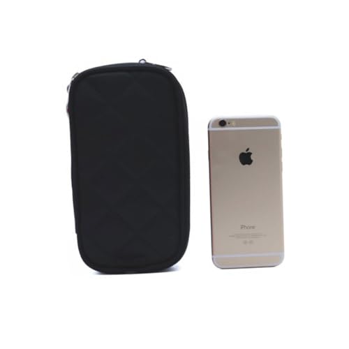 Anneome Kosmetiktasche Damen Reise Zipper Makeup Bag Geometrisch Doppelstöckig Großes Fassungsvermögen Leicht Praktisch Schwarz Multifunktional Organizer für Kosmetik und Toilettenartikel von Anneome