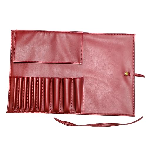 Anneome Kosmetiktasche aus Langlebigem PU Leder Tragbarer Make Up Pinsel Organizer mit Rollenfunktion Kompakt und Leicht für Reise und Zuhause Makeup Aufbewahrungsbeutel in Weinrot Anneome Kosmetiktasche aus Langlebigem PU Leder Tragbarer Make Up Pinsel Organizer mit Rollenfunktion Kompakt und Leicht für Reise und Zuhause Makeup Aufbewahrungsbeutel in Weinrot von Anneome