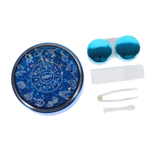 Anneome Kunststoff Augenlinsenbox Mit Treibsand-Design Organizer Für Kontaktlinsen Aufbewahrungsset Für Reise Und Outdoor-aktivitäten Leicht Und Tragbar von Anneome