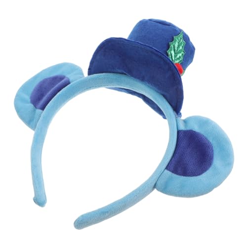 Anneome Kuscheliges Bärenohren Stirnband Elastisch Verstellbar Leicht für Erwachsene Cartoon Tierohren Kopfband Halloween Cosplay Party Accessoire Blau von Anneome