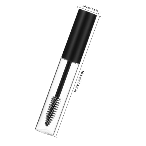 Anneome Leeres Kosmetikset Transparente Lipgloss Behälter Mascara Tube mit Präzisem Wimpernbürstchen Verschließbare Eyeliner Fläschchen Leicht und Tragbar für Makeup Unterwegs von Anneome