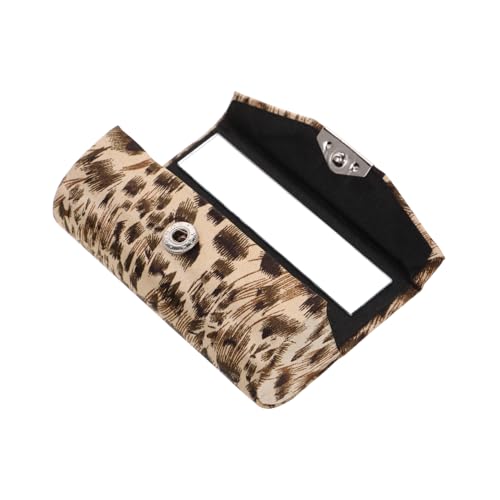 Anneome Leopard Print Lippenstiftetui mit Spiegel Kompakter Beständiger Lippenstifthalter für Damen Gesticktes Multifunktionales Kosmetik Organizer Case für Handtasche und Reise von Anneome