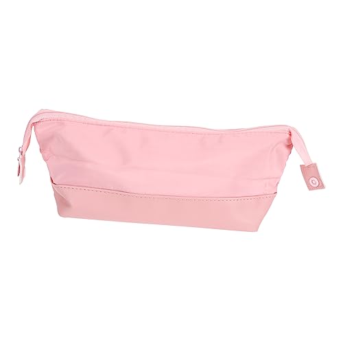 Anneome Mäppchen Etui aus Leder Portemonnaie Kapazität Stiftetui aufbewahrungssack Storage Pockets Bleistiftbeutel-Ästhetik Stifttasche Hohe Kapazität Kosmetiktasche Mädchen Polyester Rosa von Anneome