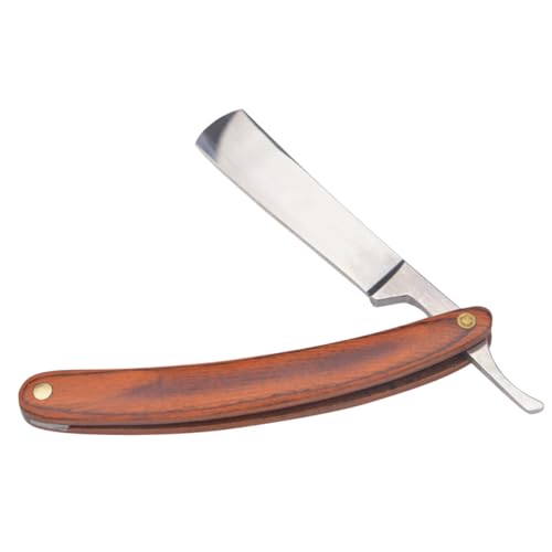 Anneome Manuelles Rasiermesser aus Rostfreiem Stahl mit Elegantem Holzgriff Ausgewogenes Gewicht für Präzise Kontrolle Vintage Barber Design Klassischer Nassrasierer für Herren Tägliche von Anneome