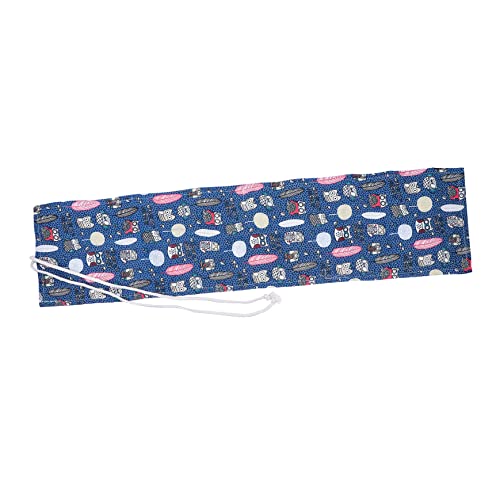 Anneome 72löcher Feder Mäppchen Aus Canvas Mit Rollverschluss Für Stifte Und Bleistifte Stiftehalter Mit Löchern Stiftetasche Für Bleistifte Und Pinsel Stifterolle Mit Eulenmuster von Anneome