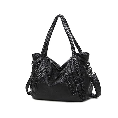 Anneome Leder Stilvolle Gewebte Handtasche Frauen Schultertasche Modetasche Umhängetasche Kreative Tasche von Anneome