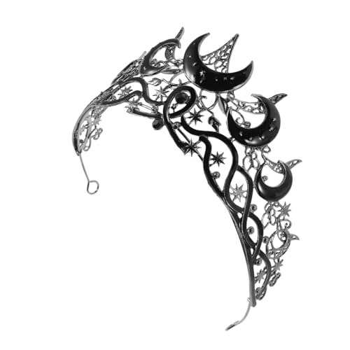 Anneome Moon And Star Rhinestone Bridal Tiara Leichtes Party Crown mit Mond Sternen-design für Hochzeiten Cosplay Halloween Bühnenauftritte von Anneome