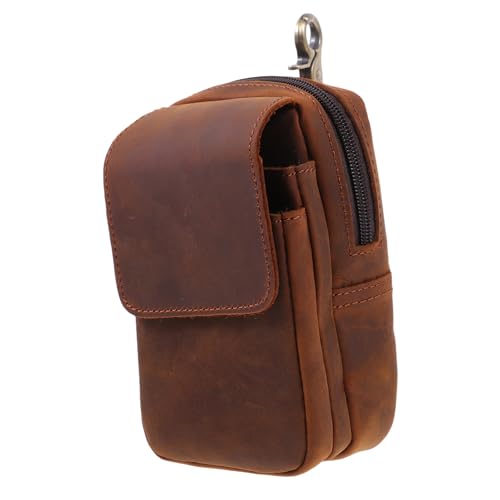 Anneome Multifunktionale Herren Gürteltasche aus Echtem Material Retro Bauchtasche für Handy und Geldbörse Robuste Outdoor Hüfttasche für Sport Alltag Praktische Aufbewahrungstasche von Anneome
