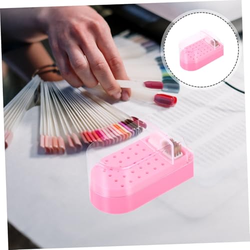 Anneome Nagelfräser Aufbewahrungsbox Nagelbohrer Organizer Aufbewahrungskoffer für Maniküre Schleifköpfe Nagelkunst Zubehör Transparentes Gehäuse Geeignet für Nagelstudio und Heimgebrauch von Anneome