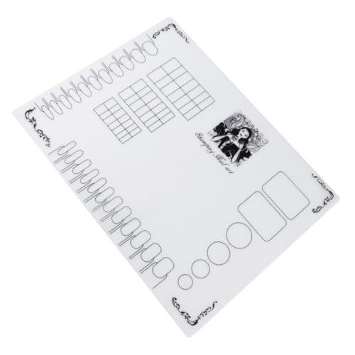 Anneome Nagelkunst Silikon Stempel Matte Maniküre Übungspad mit Maßstab Nail Art Schablone Flexibel Reinigung Leicht Aufbewahrung für DIY Nageldesign von Anneome