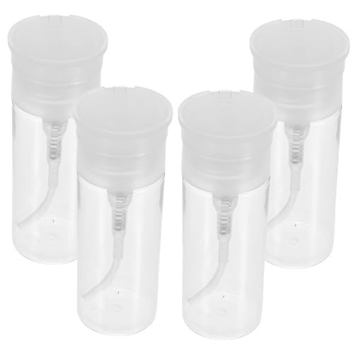 Anneome Nagellackentferner Flasche Transparente Pumpflaschen mit Messskala Nachfüllbar Kosmetikspender für Nagellack Make up Entferner Lotion und Toner von Anneome