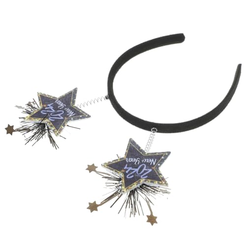 Anneome Neujahrs Haarreif Decorative Hairband mit Fünf-stern Streifen Design Silvester Party Kopfschmuck für Frauen und Männer Foto Requisiten für Jahreswechsel Feier von Anneome
