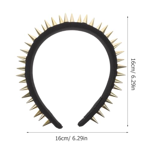 Anneome Nieten stirnband Damen Punk Haarreifen mit Rutschfester Passform Robustes Schwarzes Haarband für Teenager Vielseitiges Mode accessoire für Alltag und Festival von Anneome