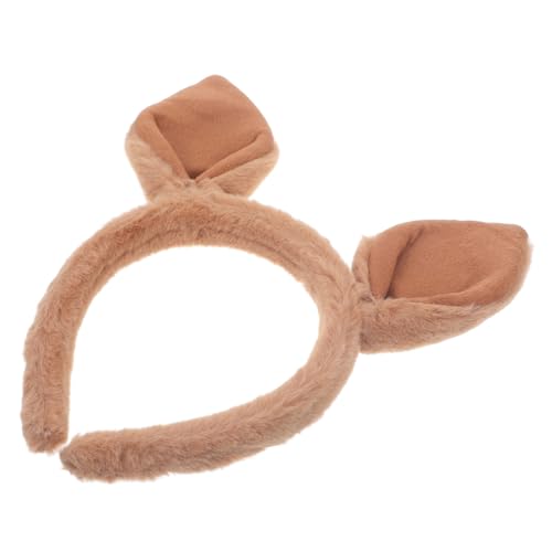 Anneome Ohren Stirnband Tierkopfschmuck Karneval Kostüm Haarreif für Halloween Cosplay Party Erwachsene Dunkelbraun von Anneome